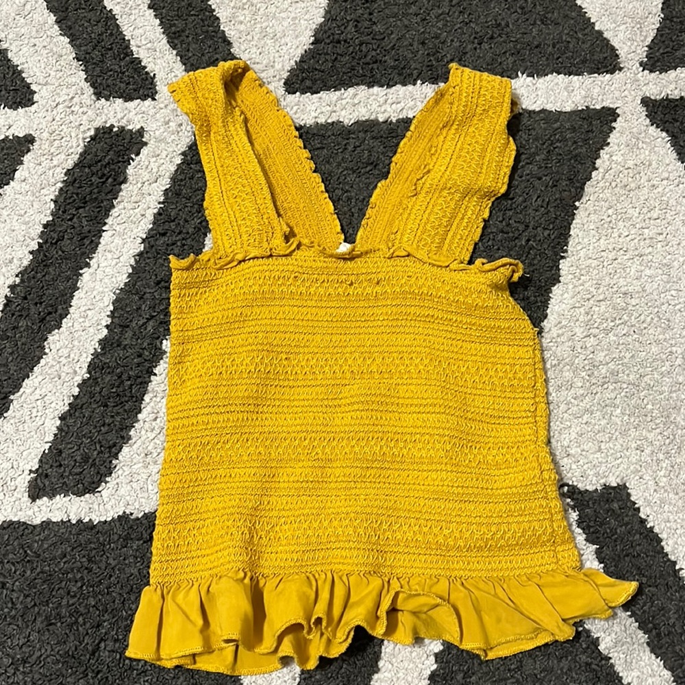 Yellow crop top
